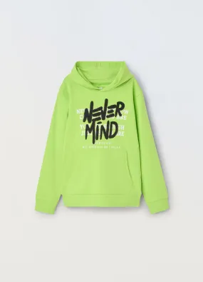BLUKIDS  Felpa con cappuccio in french terry di puro cotone ragazzo