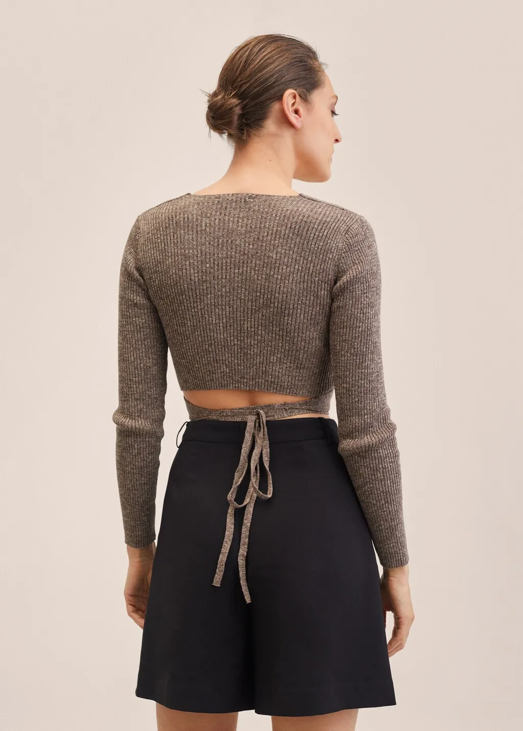 Cardigan a coste incrociato