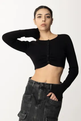 Cardigan cropped Nero