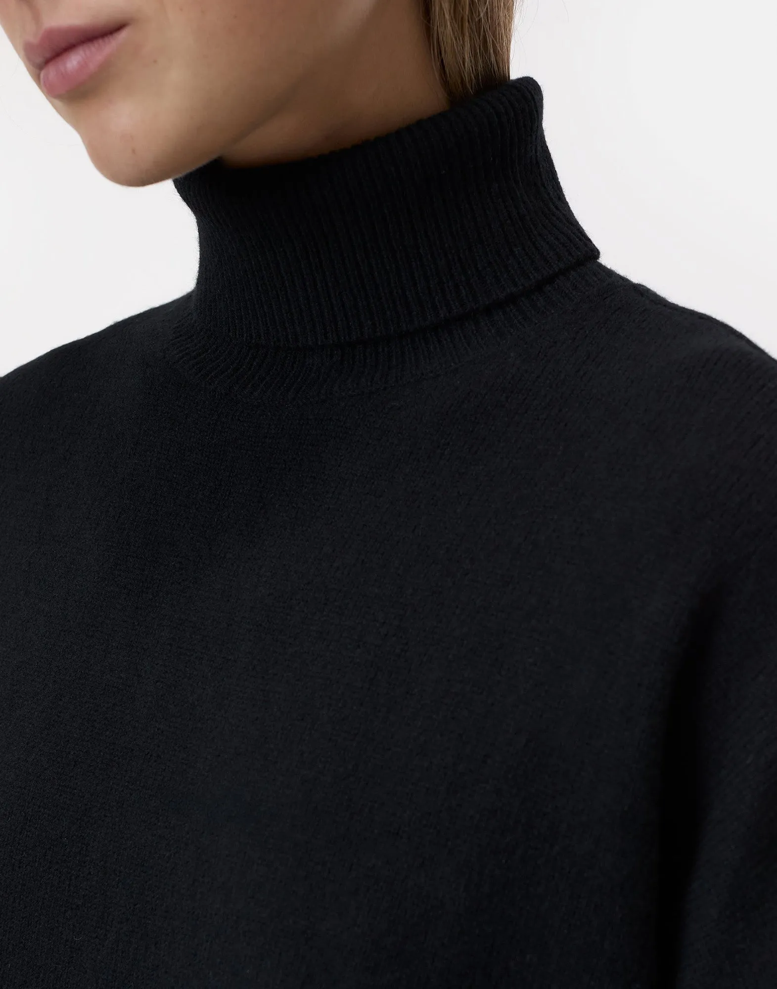 CLOSED Maglione Dolcevita in Lana Merino Nero