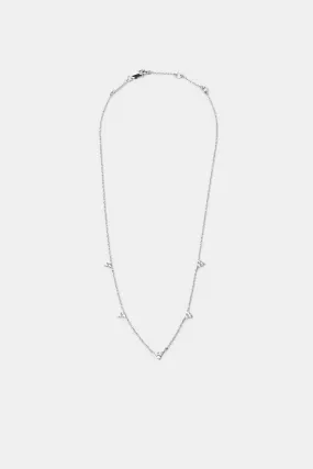 Collana in argento sterling con zirconi