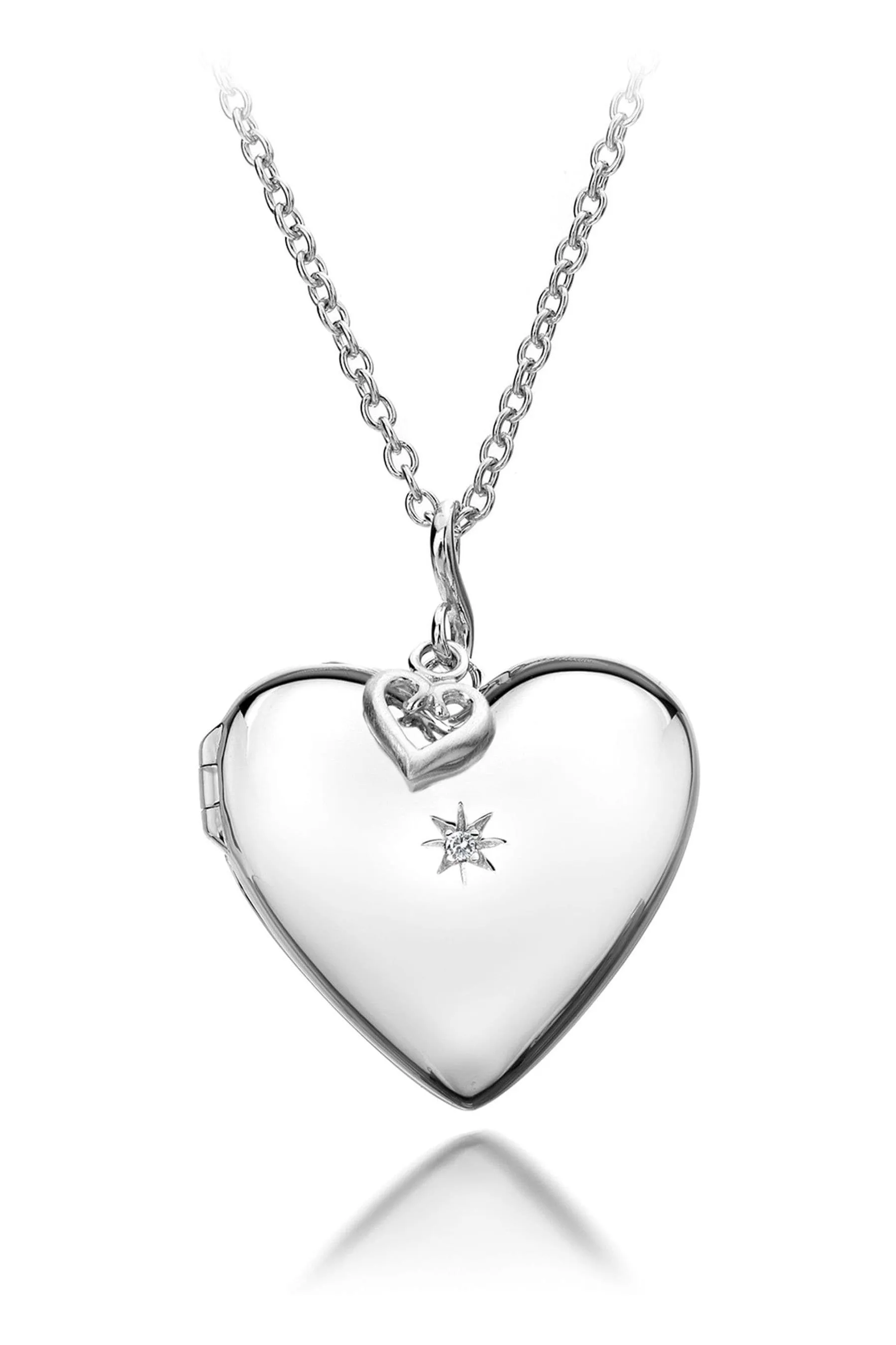 Hot Diamonds Argento - Collana romantica con chiusura a goccia