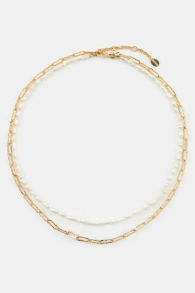 Hush - Hadley - Collana con catena e perla martellata