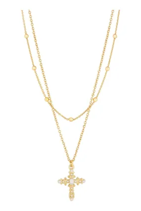Lipsy Jewellery - Collana multifilo con pendente incrociato - In confezione regalo