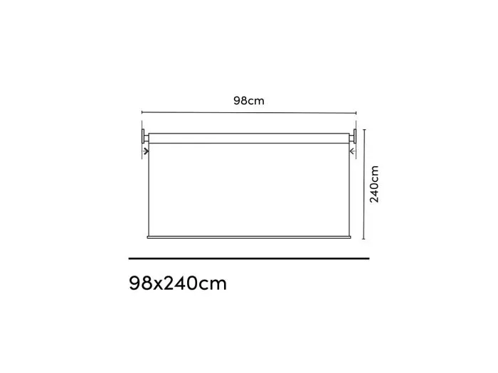 Platinum Coolfit tenda a rullo nera 0,98 x 2,40 m