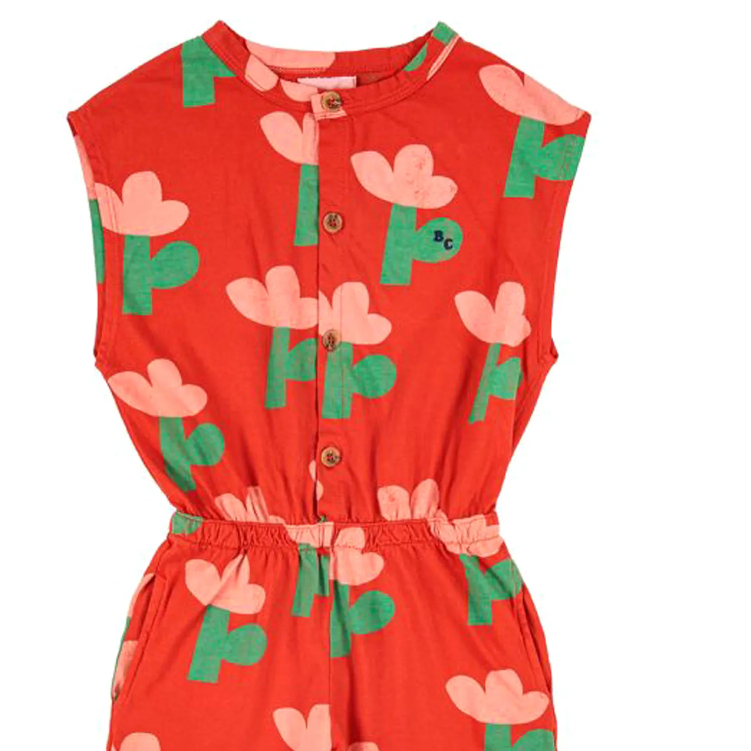 Tuta Rossa Con Stampe All Over Bambina